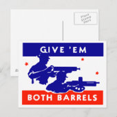 WWII geeft ze beide vaten Briefkaart (Voorkant / Achterkant)
