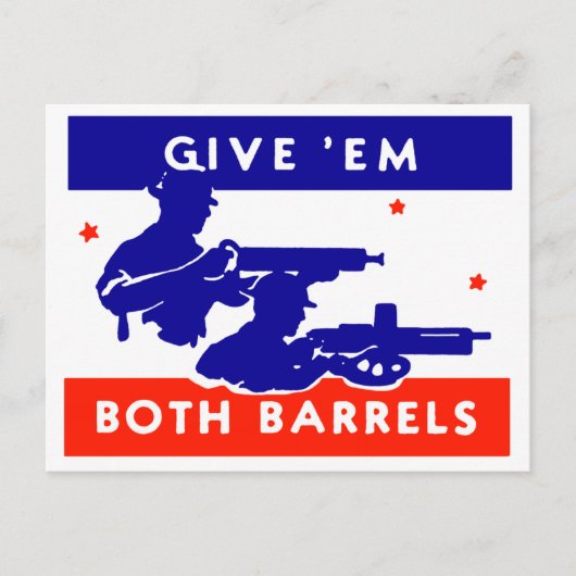 WWII geeft ze beide vaten Briefkaart (Voorkant)
