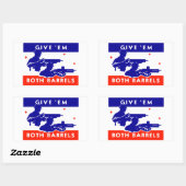 WWII geeft ze beide vaten Rechthoekige Sticker (Vel)