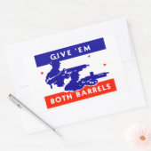 WWII geeft ze beide vaten Rechthoekige Sticker (Envelop)