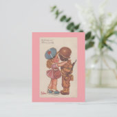 WWii gemengde Kisses Valentijn Briefkaart (Staand voorkant)