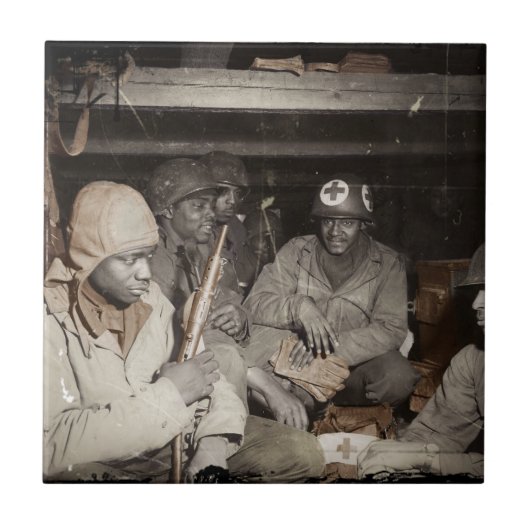 WWII Geneesmiddelen wachten Tegeltje (Voorkant)