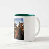 WWII German Cavalry Tweekleurige Koffiemok (Voorkant rechts)