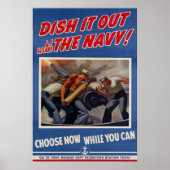 WWII gooi het weg met de marine Poster (Voorkant)