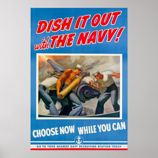 WWII gooi het weg met de marine Poster (Voorkant)