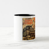  WWII GROOT KLEIN BOEK TANK HOESJE TWEEKLEURIGE KOFFIEMOK (Center)