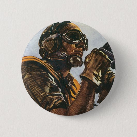 WWII Gunner Ronde Button 5,7 Cm (Voorkant)