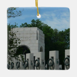 WWII-herdenkingskransen II in Washington DC Keramisch Ornament