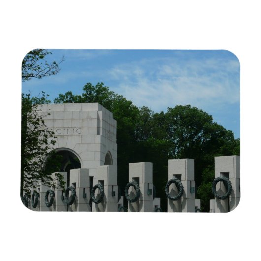 WWII-herdenkingskransen II in Washington DC Magneet (Horizontaal)