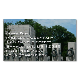 WWII-herdenkingskransen II in Washington DC Magnetisch Visitekaartje