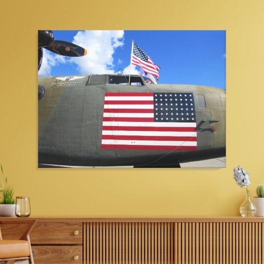 WWII-herdenkingsvliegtuig Canvas Afdruk (Insitu (Woonkamer))