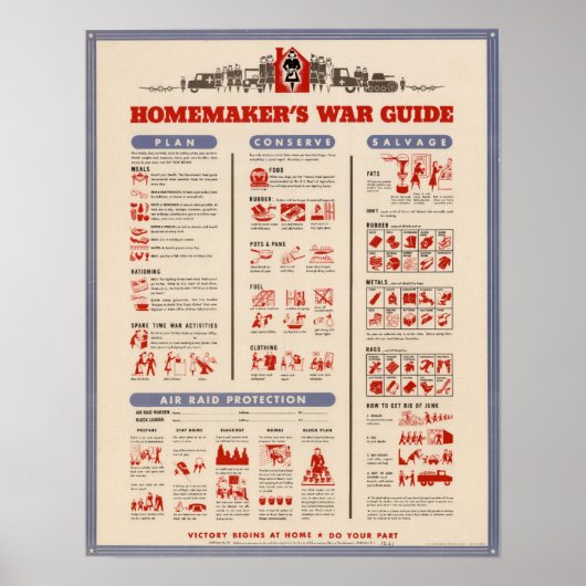 WWII Homemaker's War Guide Poster (Voorkant)