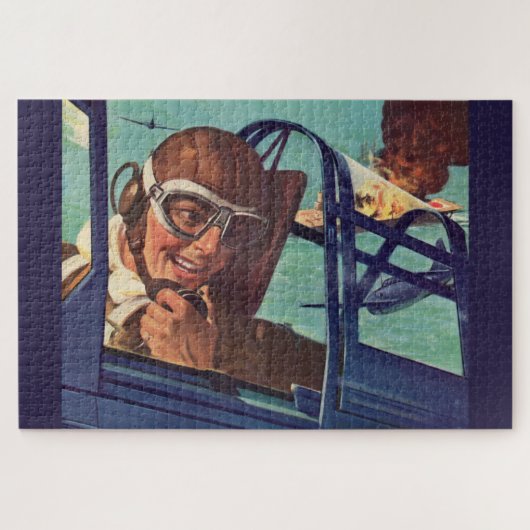 WWII-hondengevecht in de lucht van 1940 Legpuzzel (Horizontaal)