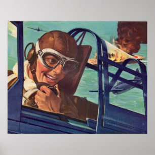 WWII-hondengevecht in de lucht van 1940 Poster