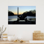 WWII Howitzer Silhouette Poster (Keuken)