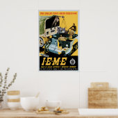 WWII India wervingsfolder Corps of Electrical Poster (Keuken)