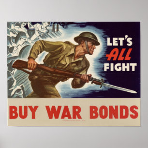 WWII Kopen oorlogsobligaties Poster