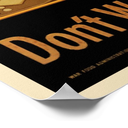 WWII Lick the Platter Clean-Don't Waste Food Poster (Hoek)