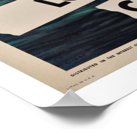 WWII Losse Lips - patriottisme Poster (Hoek)