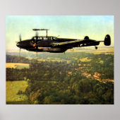 WWII Low Flying German Bf-110 Poster (Voorkant)
