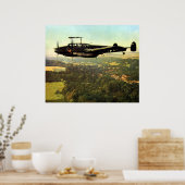 WWII Low Flying German Bf-110 Poster (Keuken)