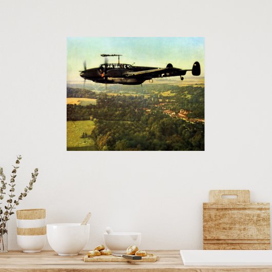 WWII Low Flying German Bf-110 Poster (Keuken)