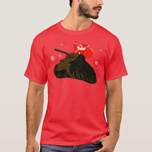 WWII M4 Sherman tank and Santa Claus Retro (Voorkant)