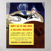 WWII Malaria Mosquito Poster (Voorkant)