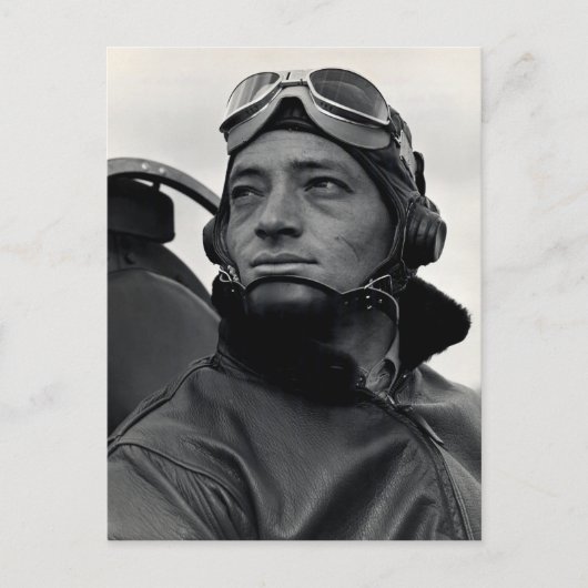 WWII Marine Corps Ace Major John Smith Briefkaart (Voorkant)