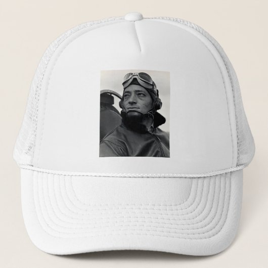 WWII Marine Corps Ace Major John Smith Trucker Pet (Voorkant)