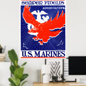 WWII Marine Corps Poster (Thuiskantoor)