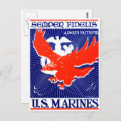 WWII Marine Corps Poster Briefkaart (Voorkant / Achterkant)