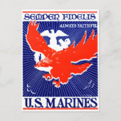 WWII Marine Corps Poster Briefkaart (Voorkant)