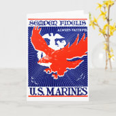 WWII Marine Corps Poster Kaart (Gele Bloem)