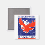 WWII Marine Corps Poster Magneet (Voorkant / Achterkant)