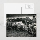 WWII Marines offload Supplies op Iwo Jima Briefkaart (Voorkant / Achterkant)