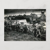 WWII Marines offload Supplies op Iwo Jima Briefkaart (Voorkant)