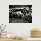 WWII Marines offload Supplies op Iwo Jima Poster (Keuken)