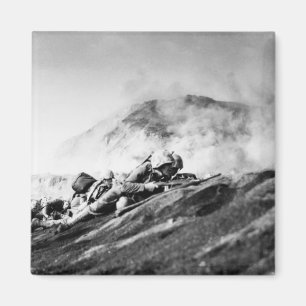 WWII Marines op Iwo Jima Beachhead Magneet