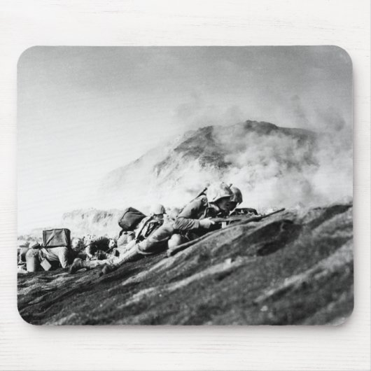 WWII Marines op Iwo Jima Beachhead Muismat (Voorkant)