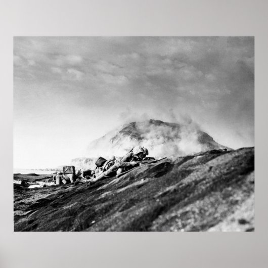 WWII Marines op Iwo Jima Beachhead Poster (Voorkant)