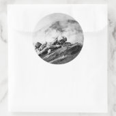 WWII Marines op Iwo Jima Beachhead Ronde Sticker (Tas)