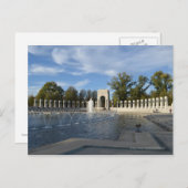 WWII Memorial Fountain. Atlantische zijde Briefkaart (Voorkant / Achterkant)