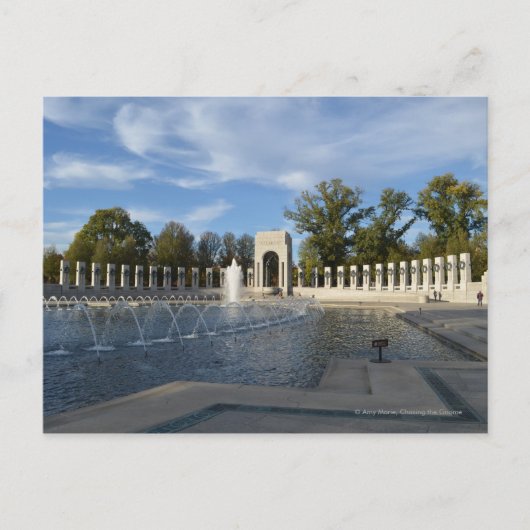 WWII Memorial Fountain. Atlantische zijde Briefkaart (Voorkant)