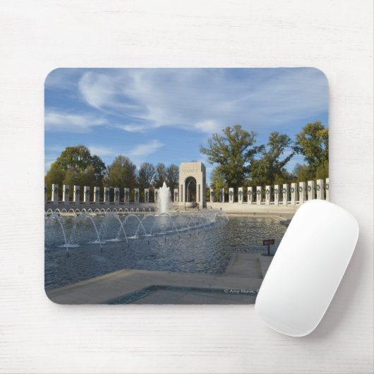 WWII Memorial Fountain. Atlantische zijde Muismat (Met muis)