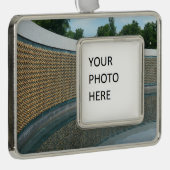 WWII Memorial Freedom Wall in Washington DC Verzilverd Omlijst Ornament (Rechts)