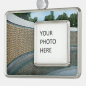 WWII Memorial Freedom Wall in Washington DC Verzilverd Omlijst Ornament (Links)