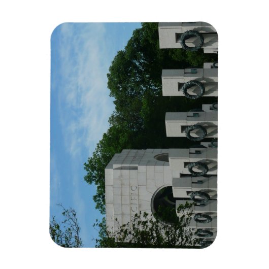 WWII Memorial Wreaten II in Washington DC Magneet (Verticaal)