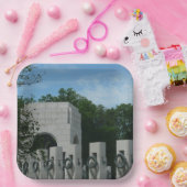 WWII Memorial Wreaten II in Washington DC Papieren Bordje (Feest)