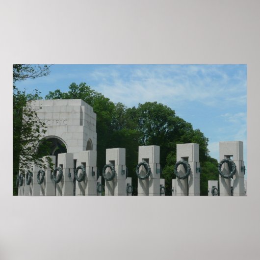 WWII Memorial Wreaten II in Washington DC Poster (Voorkant)